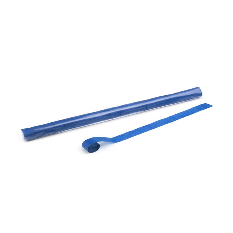 Paper streamers 10 m x 2.5 cm, dark blue