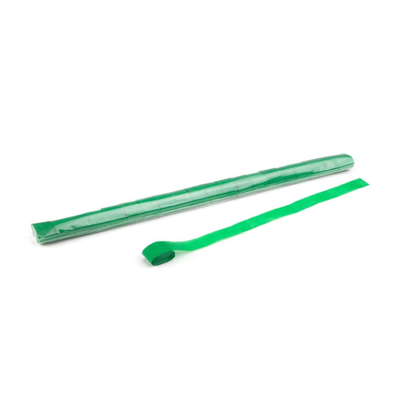 Paper streamers 10 m x 2.5 cm, dark green