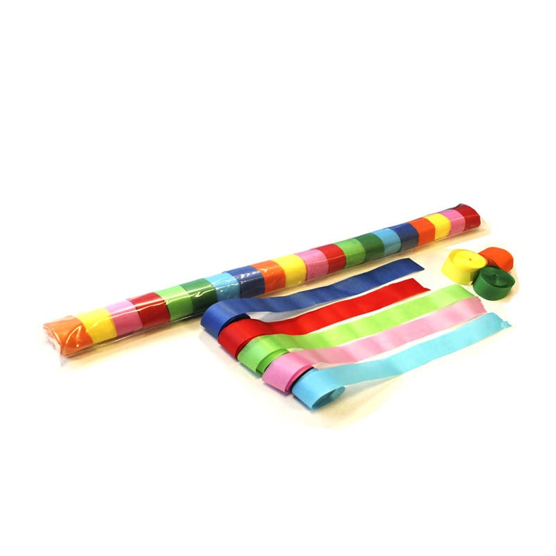 Paper streamers 10 m x 2.5 cm, multicolour