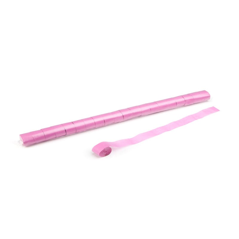Paper streamers 10 m x 2.5 cm, pink