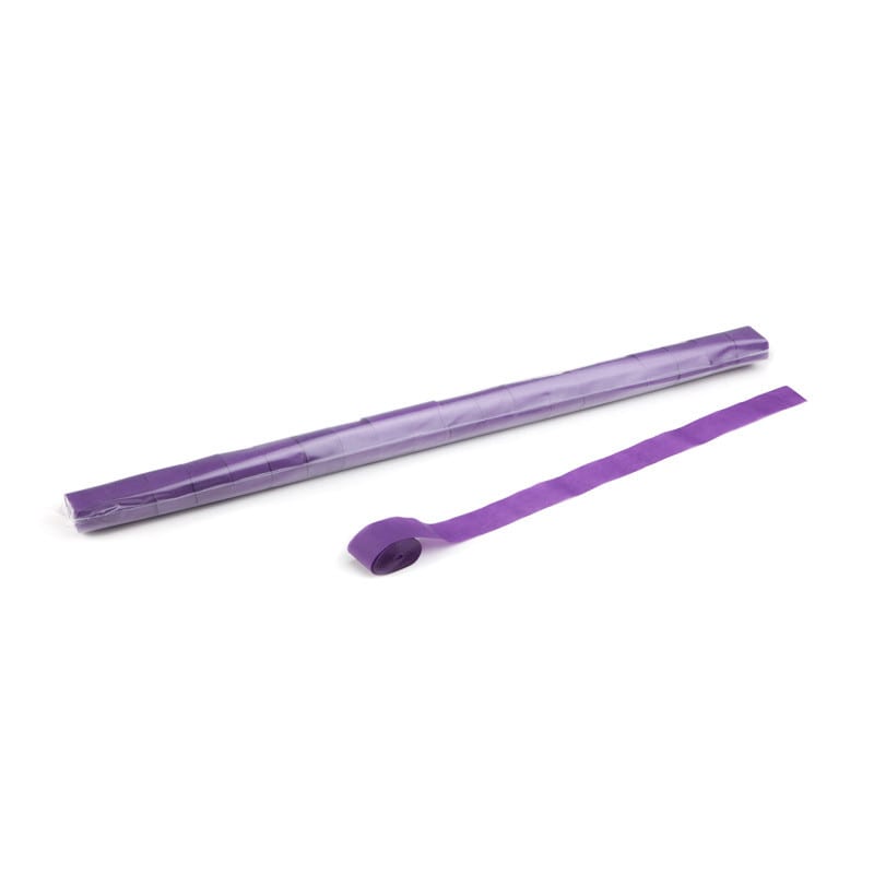 Paper streamers 10 m x 2.5 cm, purple
