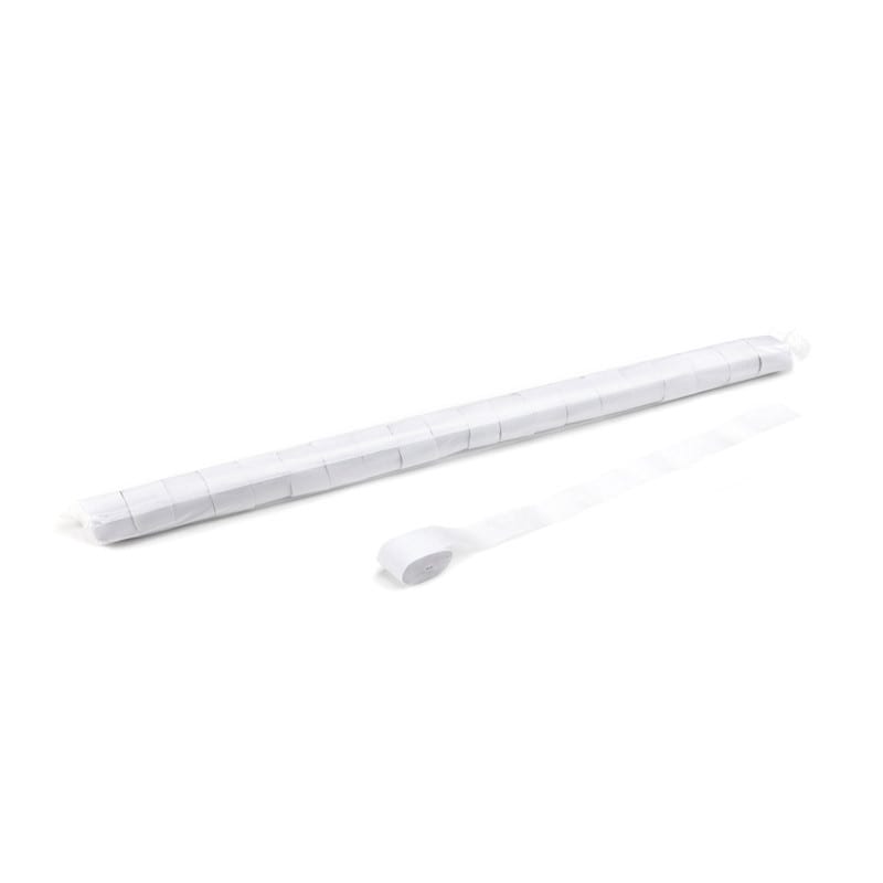 Paper streamers 10 m x 2.5 cm, white