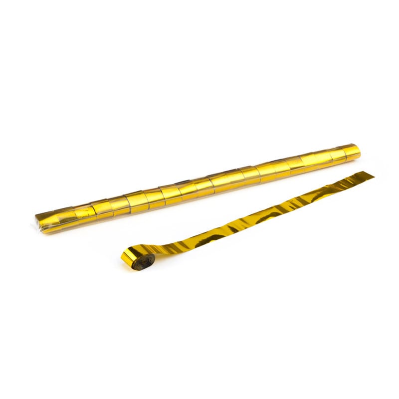 Metallic streamers 10 m x 2.5 cm, gold