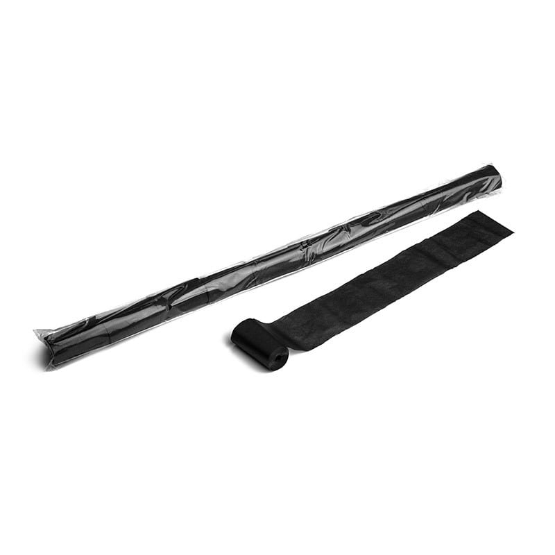 Paper streamers 10 m x 5 cm, black