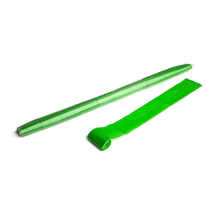 Paper streamers 10 m x 5 cm, light green