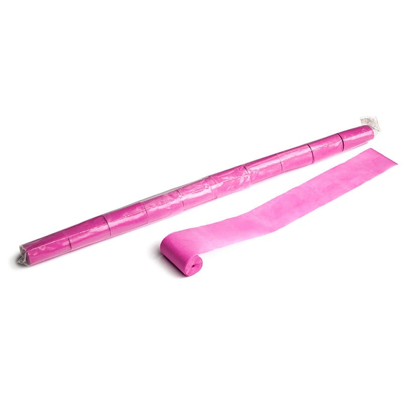 Paper streamers 10 m x 5 cm, pink
