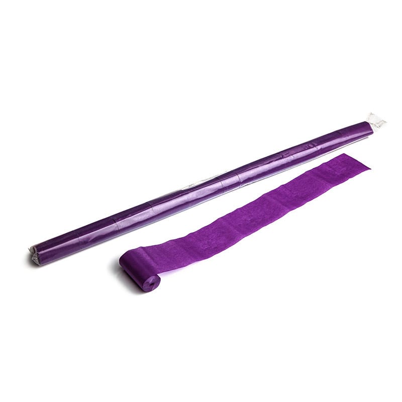 Paper streamers 10 m x 5 cm, purple
