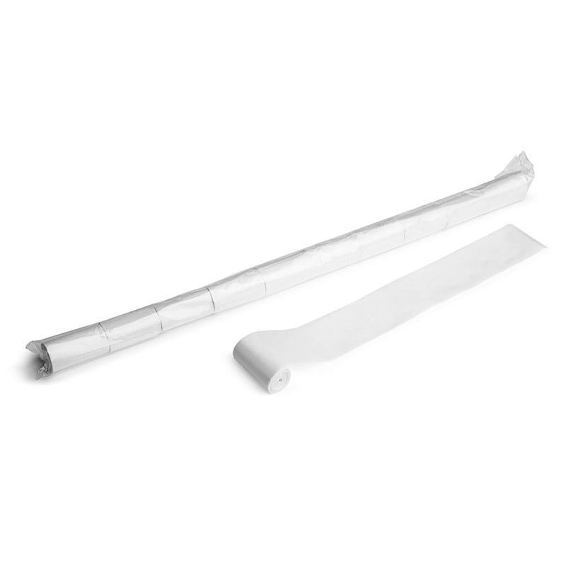 Paper streamers 10 m x 5 cm, white