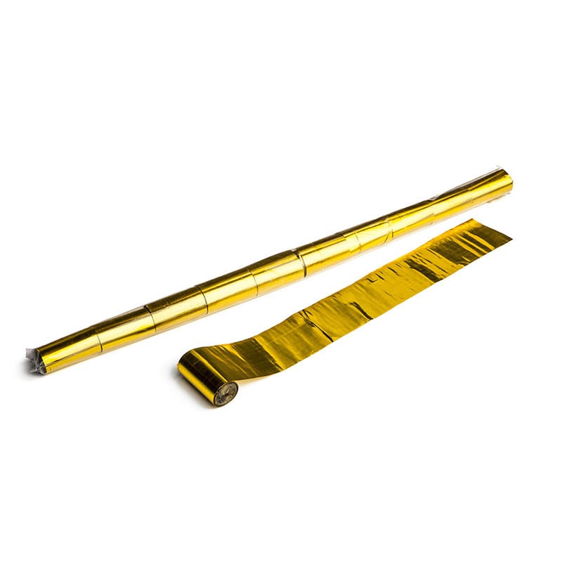 Metallic streamers 10 m x 5 cm, gold