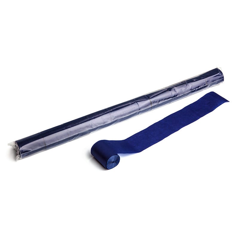 Paper streamers 20 m x 5 cm, dark blue