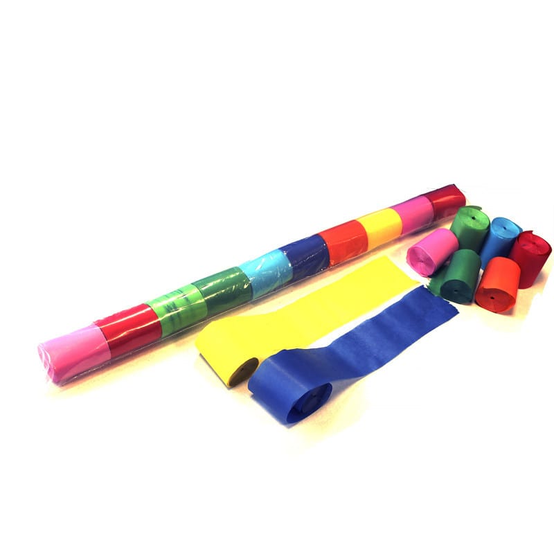 Paper streamers 20 m x 5 cm, multicolour