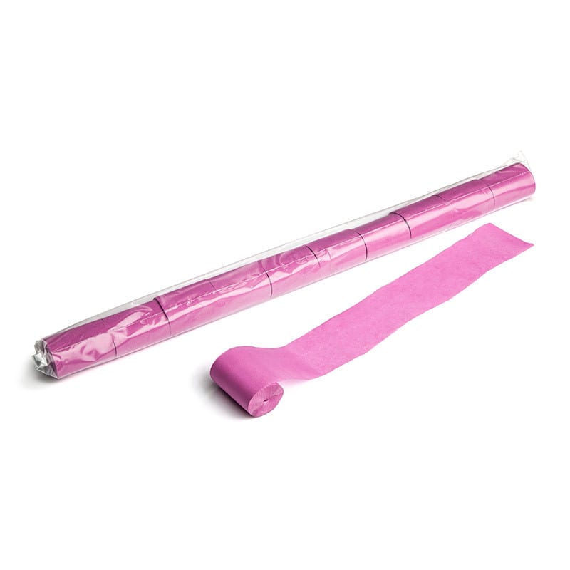 Paper streamers 20 m x 5 cm, pink