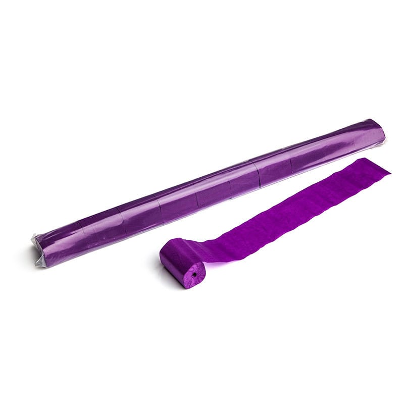 Paper streamers 20 m x 5 cm, purple