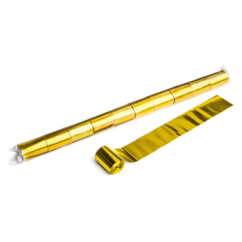 Metallic streamers 20 m x 5 cm, gold
