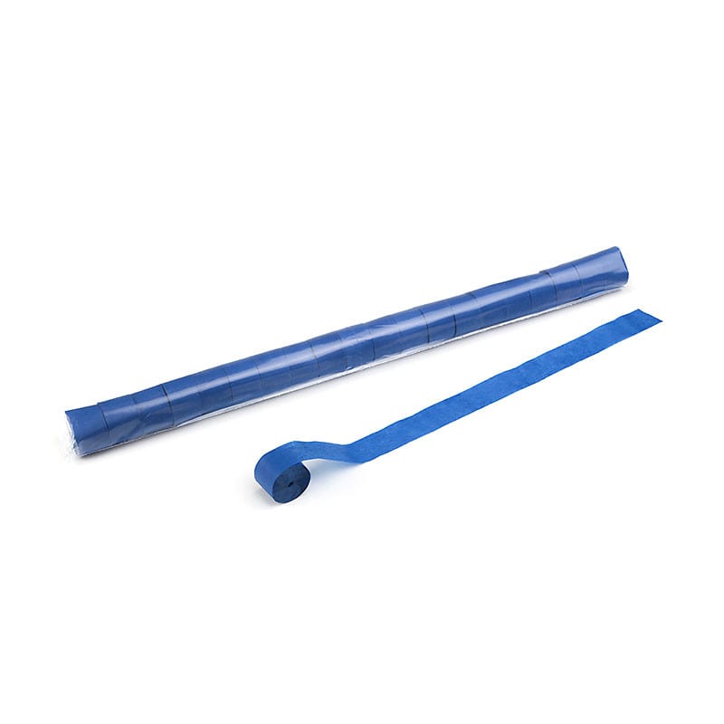 Paper streamers 20 m x 2.5 cm, dark blue