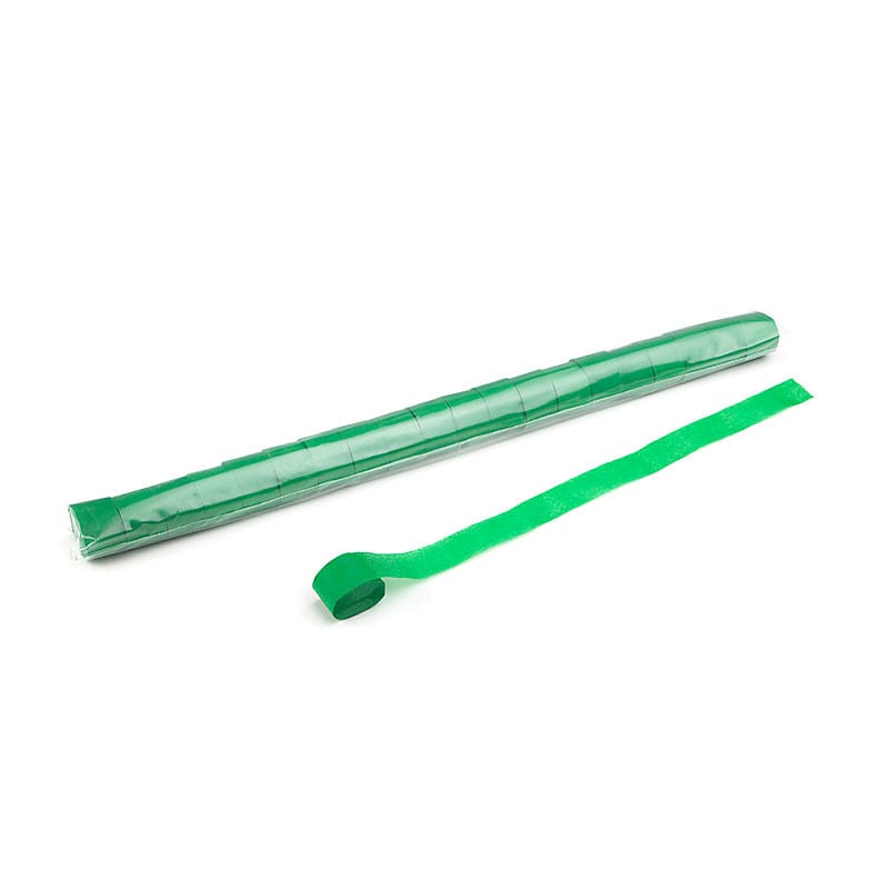 Paper streamers 20 m x 2.5 cm, dark green