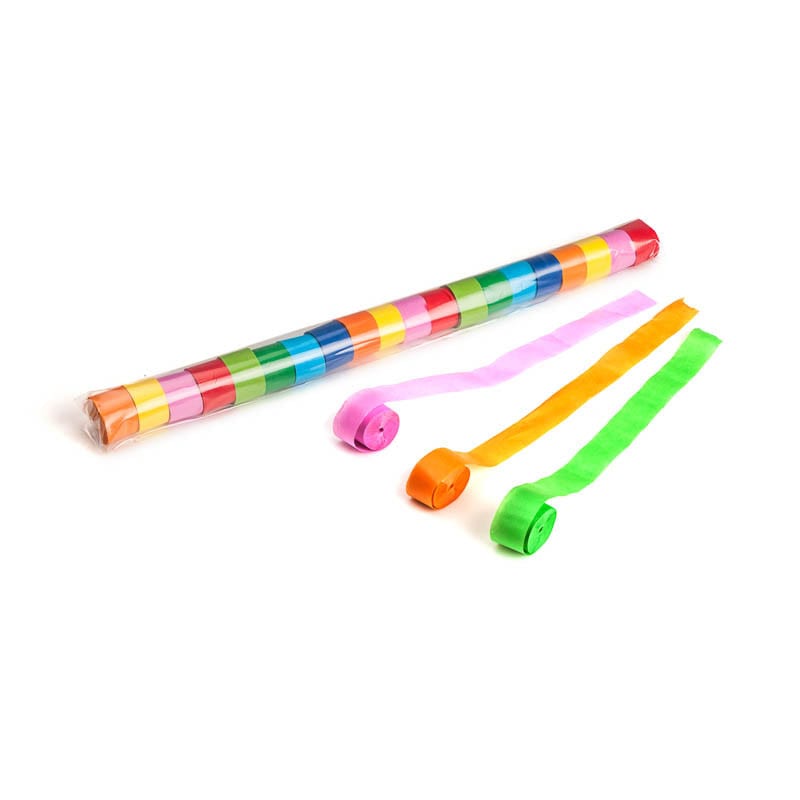 Paper streamers 20 m x 2.5 cm, multicolour
