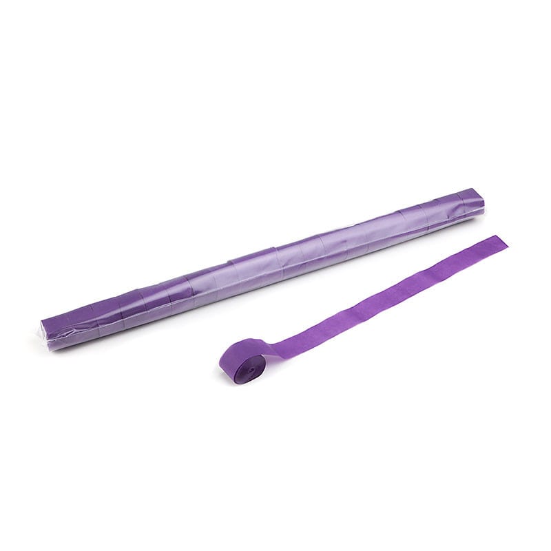 Paper streamers 20 m x 2.5 cm, purple