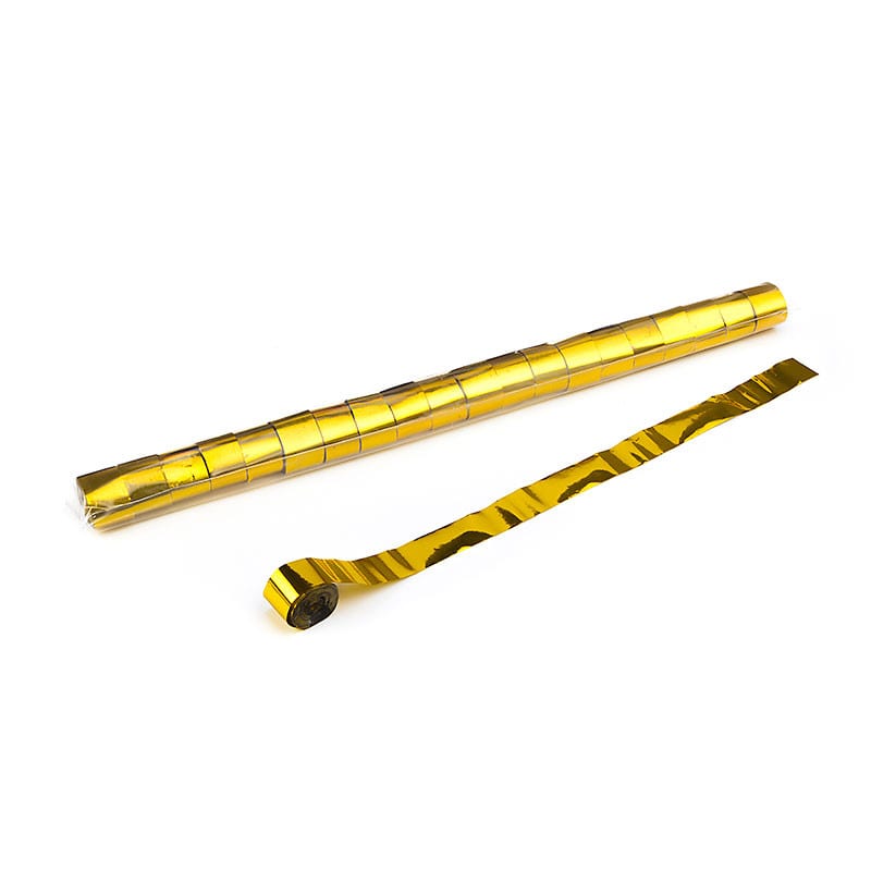 Metallic streamers 20 m x 2.5 cm, gold