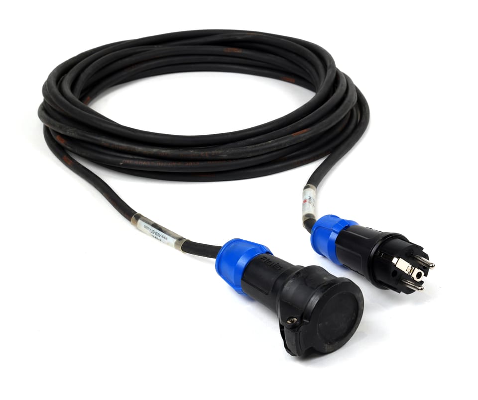 Schuko mains power cable, 10 m