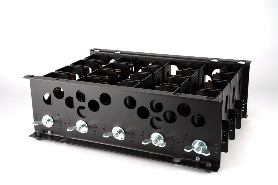 Hyred 20-way single shot rack (effect ⦰ 30 mm - 65 mm), low version