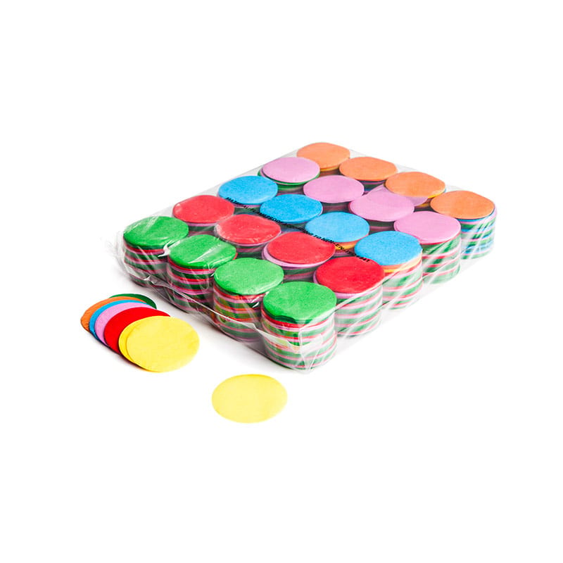Slowfall paper confetti rounds ∅ 55 mm, multicolour, 1 kg