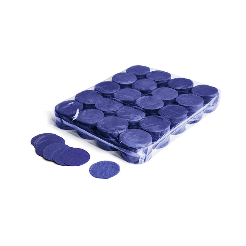Slowfall paper confetti rounds ∅ 55 mm, dark blue, 1 kg