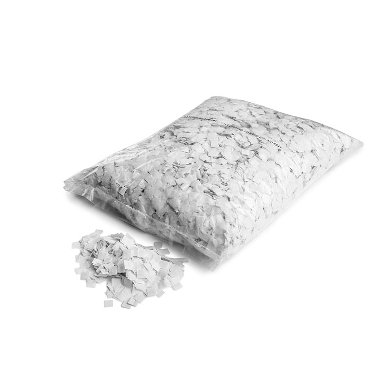 Slowfall snow confetti 10 mm x 10 mm, white, 1 kg