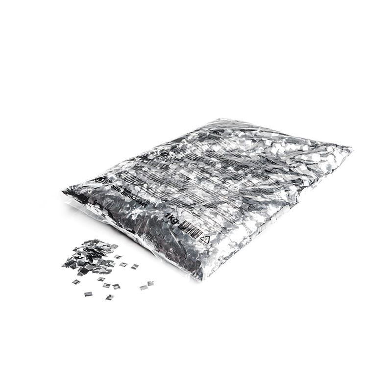 Pixie dust confetti 6 x 6 mm, silver, 1 kg