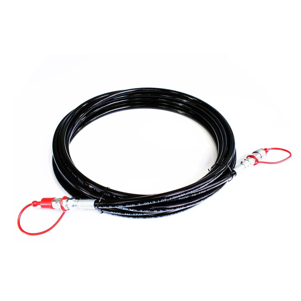 Hyred CO2 hose 3/8” with quick connectors, 20 m