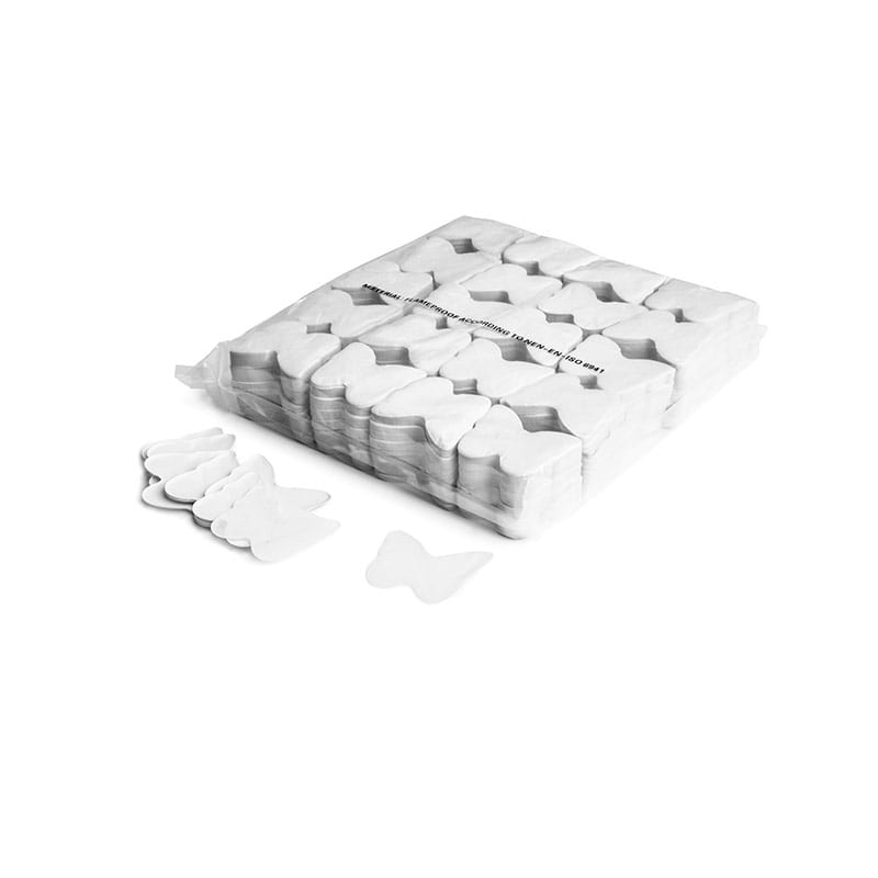 Slowfall paper confetti butterflies ∅ 55 mm, white, 1 kg