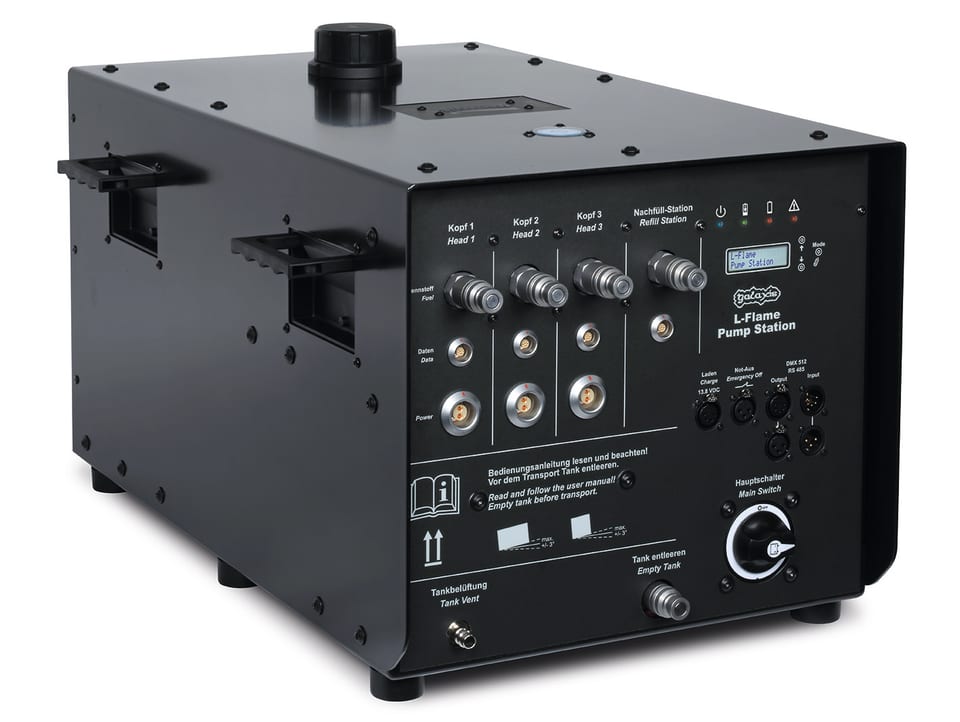 Galaxis L-flame pump station (max. 3 flame heads per pump station)