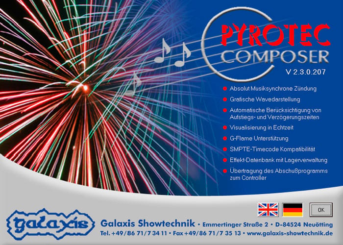 Galaxis USB dongle for Pyrotec Composer software