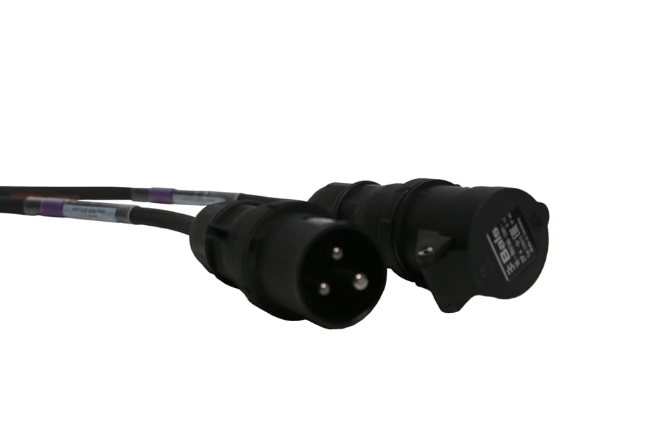 CEE 16A mono mains power extension cable, 2,5 mm2, 3 m