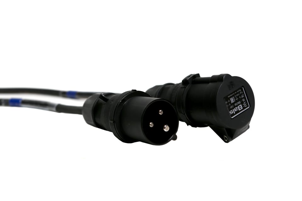 CEE 16A mono mains power extension cable, 2,5 mm2, 10 m