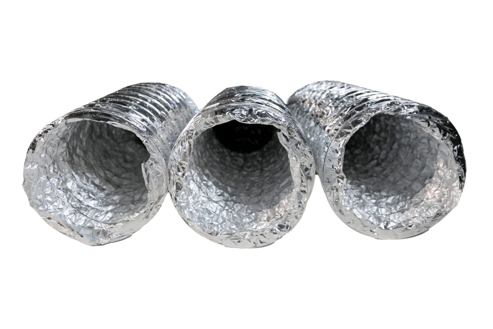 Hyred Low smoke flexible aluminium ducting, 150 mm, 5 m, silver
