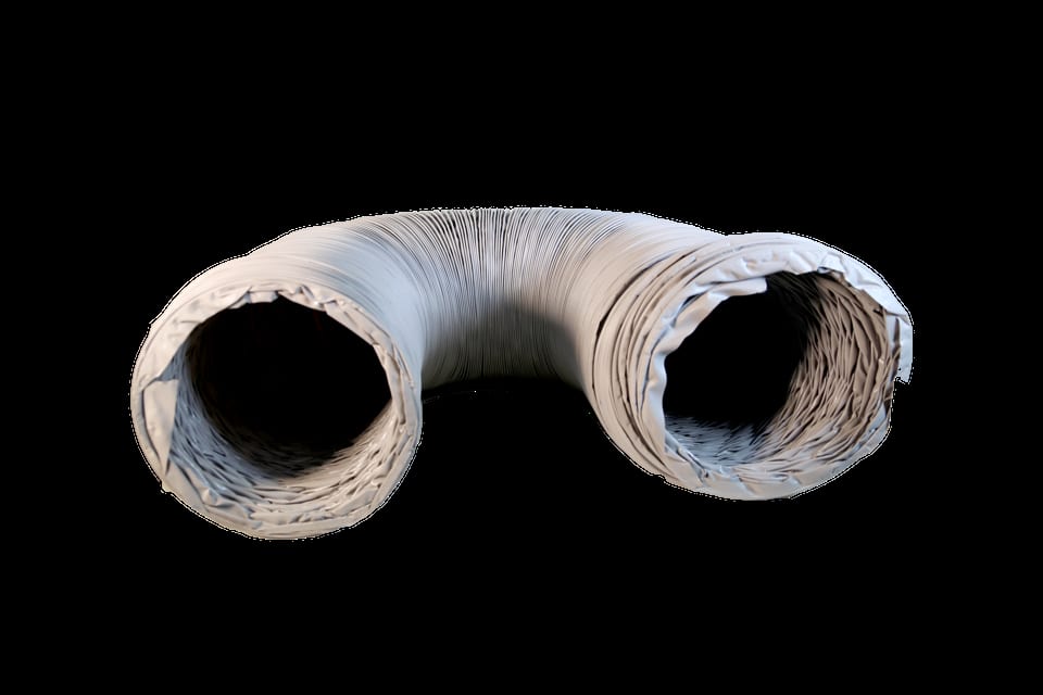 Hyred Low smoke flexible polyester ducting, 250 mm, 10 m, grey