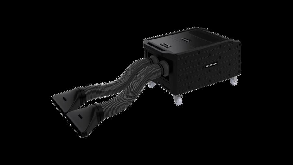 Showven Creeper AQ Plus low fog machine set,incl. flightcase & ducting, excl. fluid