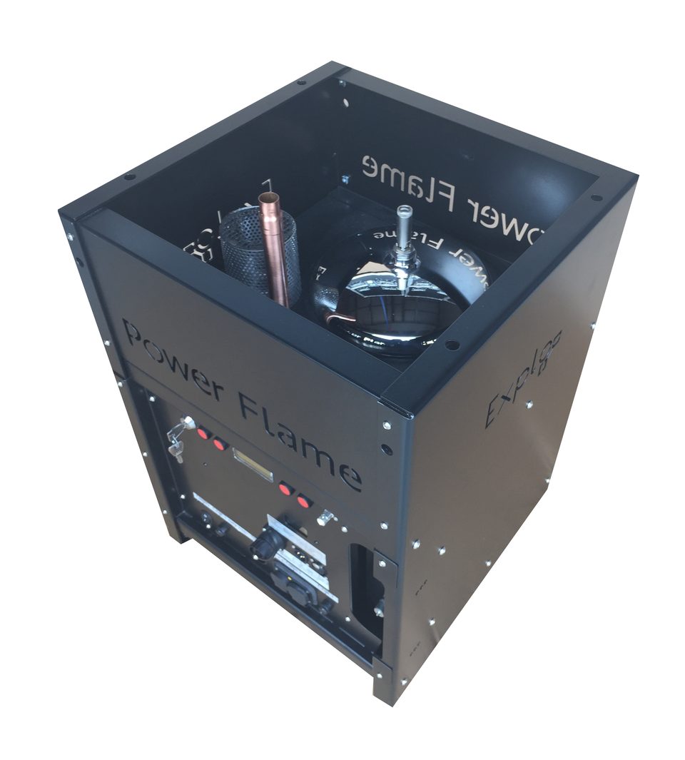 Explo X2 Power Flame, liquid propane flame effect
