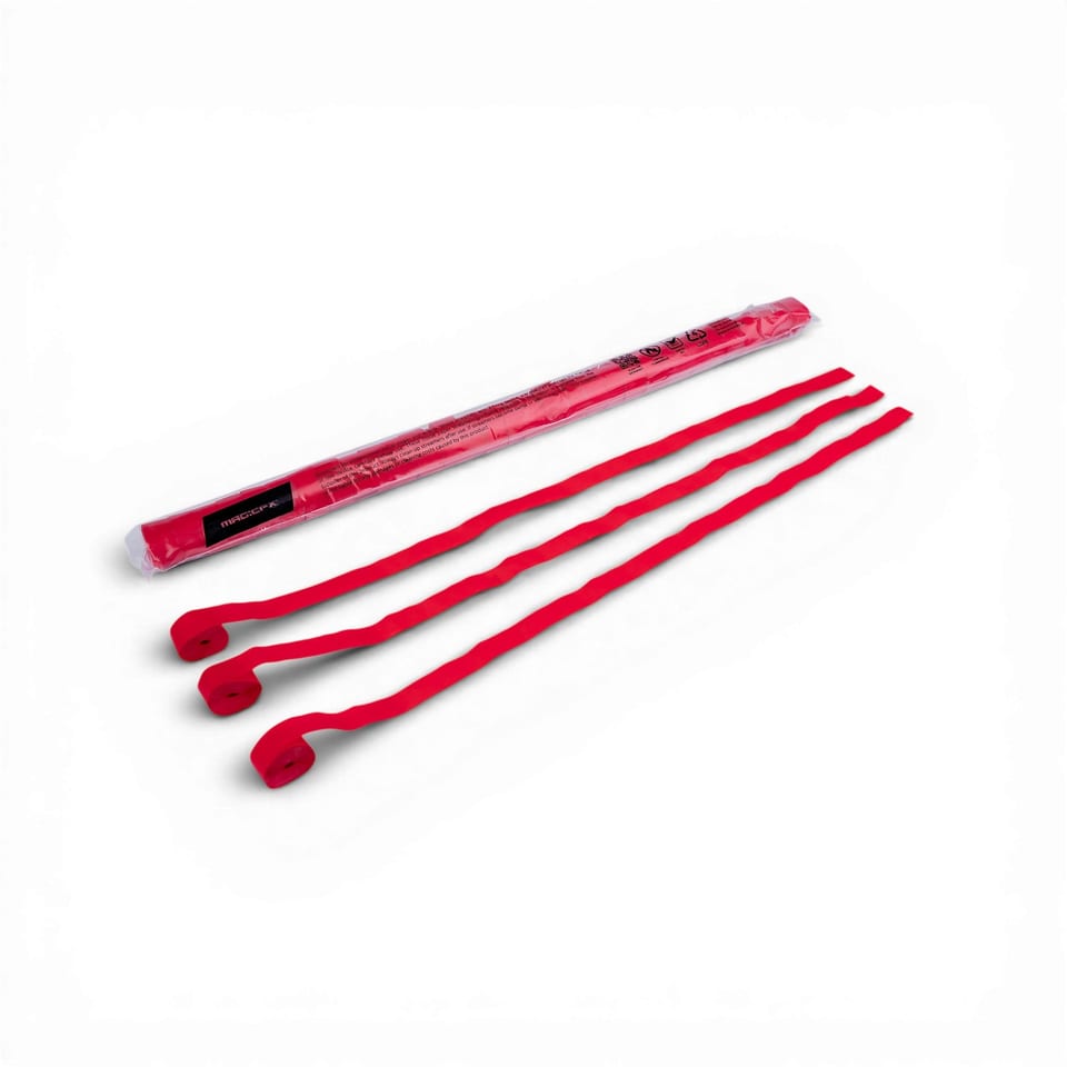 Streamers 10 m x 1,5 cm - Red