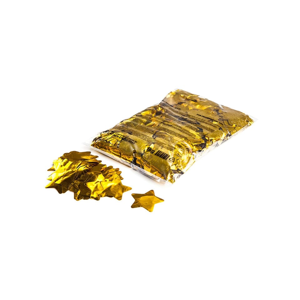 Metallic confetti stars Ø 55 mm - Gold