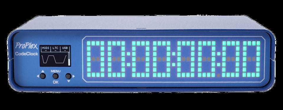 ProPlex CodeClock, LTC in / 3x out, MIDI in/out