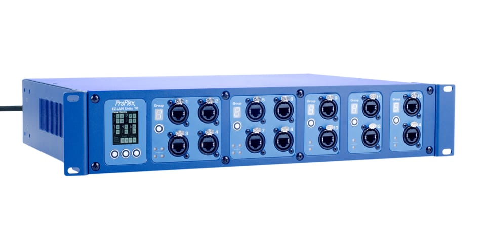 ProPlex EZ-LAN Unity 18 PoE+ RM, 16x ECON, 2x Quad OCON MM