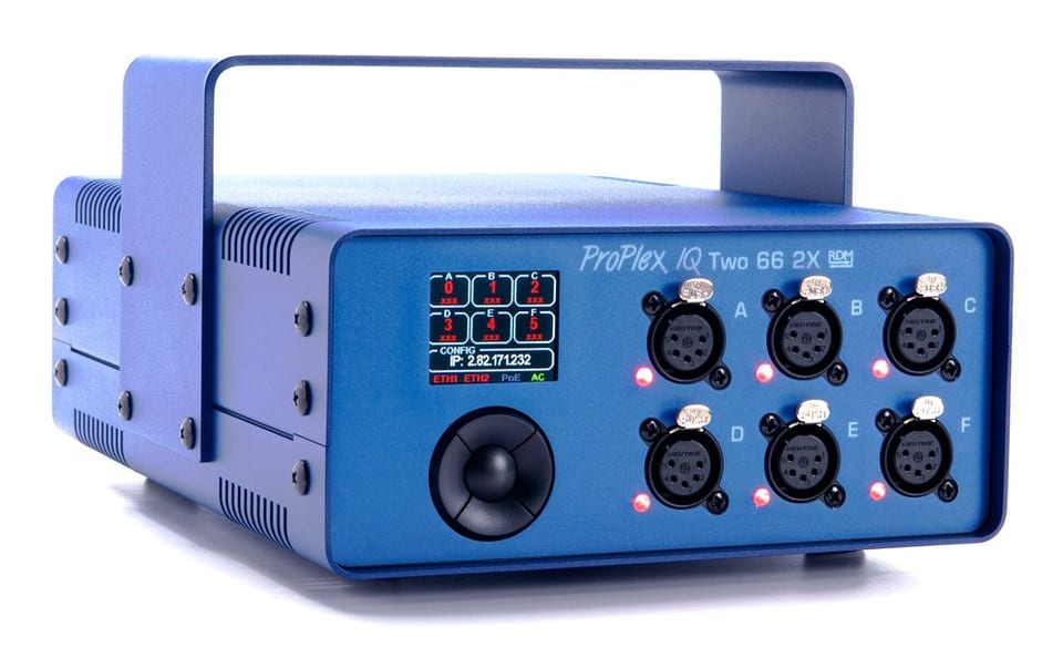 ProPlex IQ Two 66 2x, Ethernet/DMX node, portable
