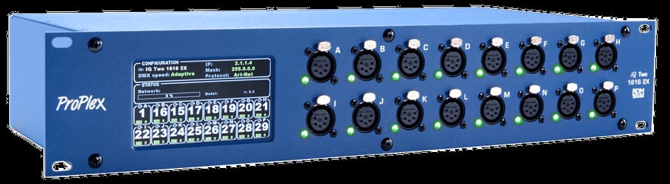 ProPlex IQ Two 1616 2x, 16 UNI, 16-port ENET/DMX node, 2-ECON